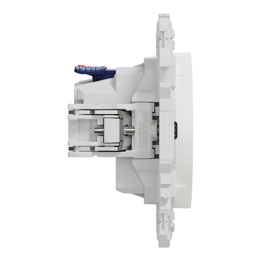 Odace prise 2P affleurante blanc griffes